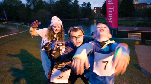 Spooky children at fun run